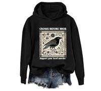 Crows Before Bros Hoodie, Crows Before Bros Sweatshirt, Crows Before Bros Support Your Local Murder Pullover Hoodie Black