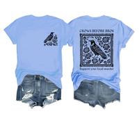 Crows Before Bros Shirt, Crows Before Bros Support Your Local Murder T-Shirt, Crows Before Bros Shirt Women Carolina Blue
