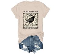 Crows Before Bros Shirt, Support Your Local Murder Crows Before Bros T-Shirt, Unisex Khaki