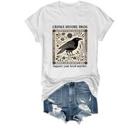 Crows Before Bros Shirt, Support Your Local Murder Crows Before Bros T-Shirt, Unisex White