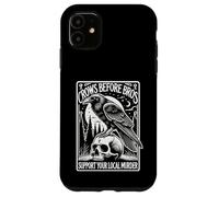 Crows Before Bros Support Your Local Murder Halloween Case for iPhone 11