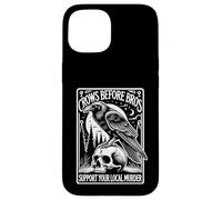 Crows Before Bros Support Your Local Murder Halloween Case for iPhone 15