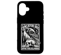 Crows Before Bros Support Your Local Murder Halloween Case for iPhone 16