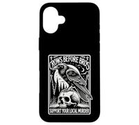 Crows Before Bros Support Your Local Murder Halloween Case for iPhone 16 Plus