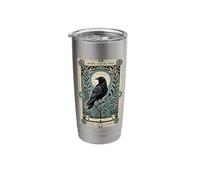 Crows Before Bros Support Your Local Murder Raven Tarot Card Stainless Steel Insulated Tumbler