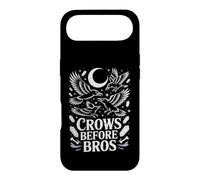 Crows Before Bros Witchy Crow Moon Crystal Quote Case for iPhone Air