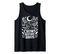 Crows Before Bros Witchy Crow Moon Crystal Quote Tank Top