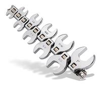 Crows Foot Wrench Set (SAE/Inch) Easily Access Hard-To-Reach Areas, Ideal for Tight Spaces, Great for Automotive Repair Work - Includes Sizes: From 3/8" to 1 Inch - 10-Piece Kit With Clip-on Organizer