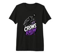 Crows Know Wisdom Mystical Bird Premium T-Shirt