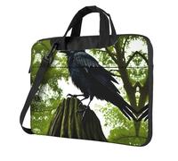 Crows on the tree Printed Laptop Crossbody Bag Crossbody Briefcase Easy To Use When Traveling For Business 13 inch