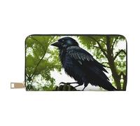 Crows on The Tree Wallet Hand-Held Coin Purse Fashionable and Versatile Long Can Hold Mobile Phones Coins Keys