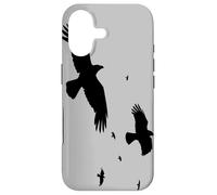 Crows or Ravens In Flight Minimalist Silhouette Case for iPhone 17