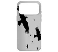 Crows or Ravens In Flight Minimalist Silhouette Case for iPhone 17 Pro Max