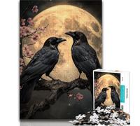 Crows Under The Moon 1000 Piece Jigsaw Puzzles for Teenagers Gifts,family Fun Games Is Ideal As A Gift for The Whole Family (38x26cm)