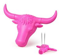 Crowye Full Size Roping Steer Head Dummy 20 Inch Horn Spread with Detachable Horns Aluminum Rods Hay Bale Practice Trainer for Adult Teen Rodeo Team Ropers Western Riding Gifts