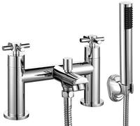 Crox Modern Bath Shower Mixer Tap with Handset Chrome