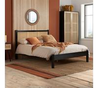 Croxley Bed - Black and Rattan - Sizes Available