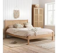 Croxley Bed - Oak and Rattan - Sizes Available