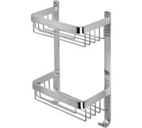 Croydex 2-Tier Curved Basket, Aluminium