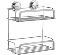 Croydex 2 Tier Shower Caddy Adhesive Stick N Lock Bathroom Storage Shelf Basket