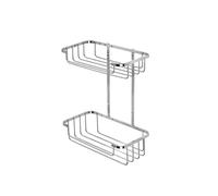 Croydex 2 Tier Shower Caddy Stainless Steel Bathroom Storage Cosmetic Accessory