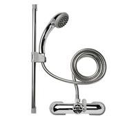 Croydex 3 Piece Bathroom Shower Set - Chrome