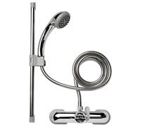 Croydex 3 Piece Bathroom Shower Set - Chrome