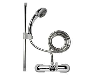 Croydex 3 Piece Bathroom Shower Set - Chrome