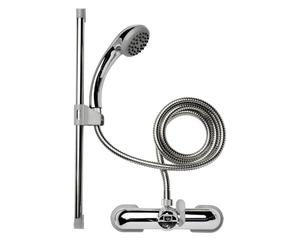 Croydex 3 Piece Bathroom Shower Set - Chrome
