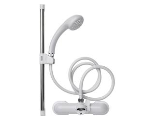 Croydex 3 Piece Bathroom Shower Set - White & Chrome