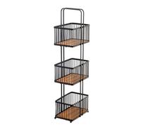 Croydex 3 Tier Black Steel 3 Compartments Shower Caddy (W)22Cm