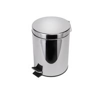 Croydex 5 Litre Chrome Pedal Bin with Soft Close | Removable Internal Bin Caddy | Stainless Steel Body | Polished Finish Suitable for Any Bathroom