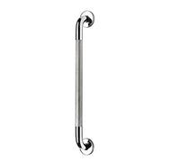 Croydex 60cm Shower Grab Rail - Stainless Steel Hand Rail with Anti-Slip Grip for Bathroom, Chrome, 100kg Capacity Safety Support Bar