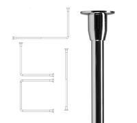 Chrome Fineline 13mm Shower Rail Kit Silver