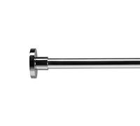 Croydex AD116541 Round Section Shower Curtain Rod With Rings Maximum Length 2500mm Chrome
