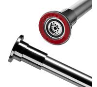 Croydex Adhesive Shower Curtain Pole Stick n Lock Extend Rod 110-260cm Chrome