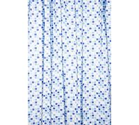Croydex AE543424 Mosaic PVC Shower Curtain, Blue, 1800 x 1800mm