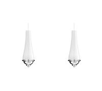 Croydex AJ177641 Classic White and Chrome Light Pull, 60mm (Pack of 2)