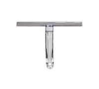 Croydex All Purpose Silicon Squeegee for Window, Glass, Shower Door, Car Windshield, Mirror, Includes Suction Hook, 256 mm rubber blade, Transparent Handle.