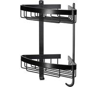 Croydex Aluminum Cosmetic Bathroom Storage Basket Shower Caddy, Lifetime Rust Free Guarantee, Matte Black