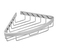 Croydex Aluminium Corner Bathroom Storage Basket - Chrome