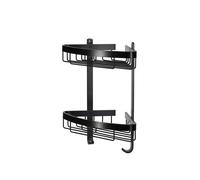 Croydex Aluminum Cosmetic Bathroom Storage Basket Shower Caddy, Lifetime Rust Free Guarantee, Matte Black