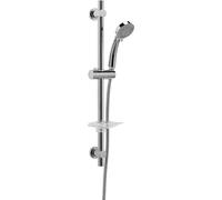 Croydex AM169341 Essentials Three Function Shower Set includes Handset/ Hose/ Riser Rail, Chrome , 69.4 x 16.2 x 5.8 cm