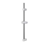 Croydex Amalfi Chrome and White Shower Riser Rail | 66.5cm Rail | White Wall Brackets | Adjustable Sliding Handset Holder