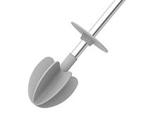 Croydex Anti Bacterial SiliconeToilet Brush, Silicone, White and Grey, 480 x 110 x 100mm