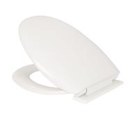 Croydex Anti-Bacterial Toilet Seat with Soft Close Hinges Made From Resilient Polypropylene, White