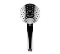 Croydex Edessa Aqua Air Water Saving 3 Function Shower Head - Chrome Shower Heads with Universal ½” B.S.P. Connection, Rub Clean Nozzles, Efficient Shower Spray Handset