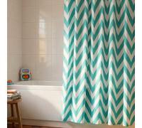 Croydex Aqua Chevron Textile Shower Curtain