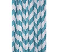 Croydex Aqua Chevron Textile Shower Curtain with Hygiene 'N' Clean, 1 x 180 x 180 cm