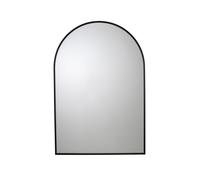 Croydex Arched Black Frame Mirror Modern Wall Hung Living Room Bathroom(73x50cm)